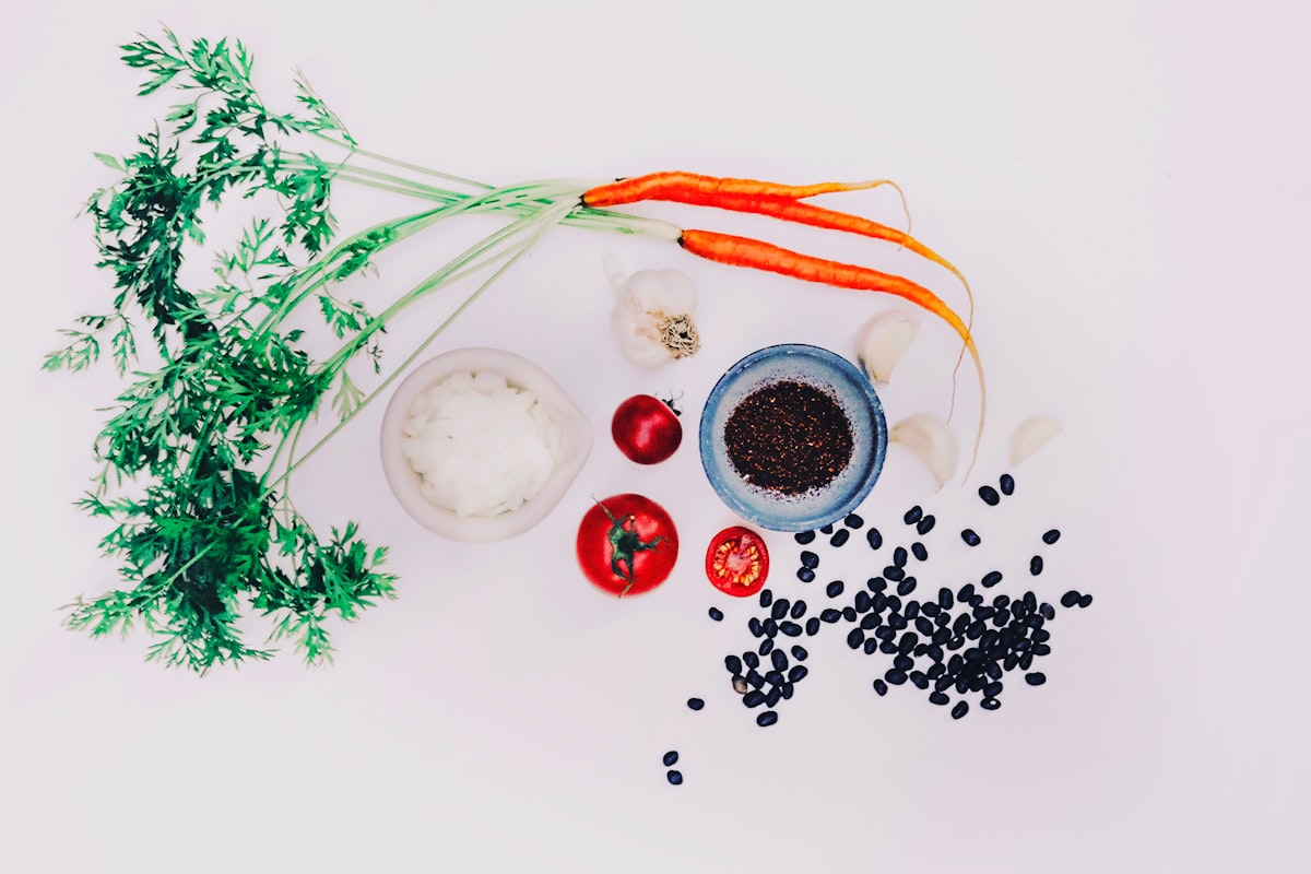 Vibrant plant-based vegetables and grains